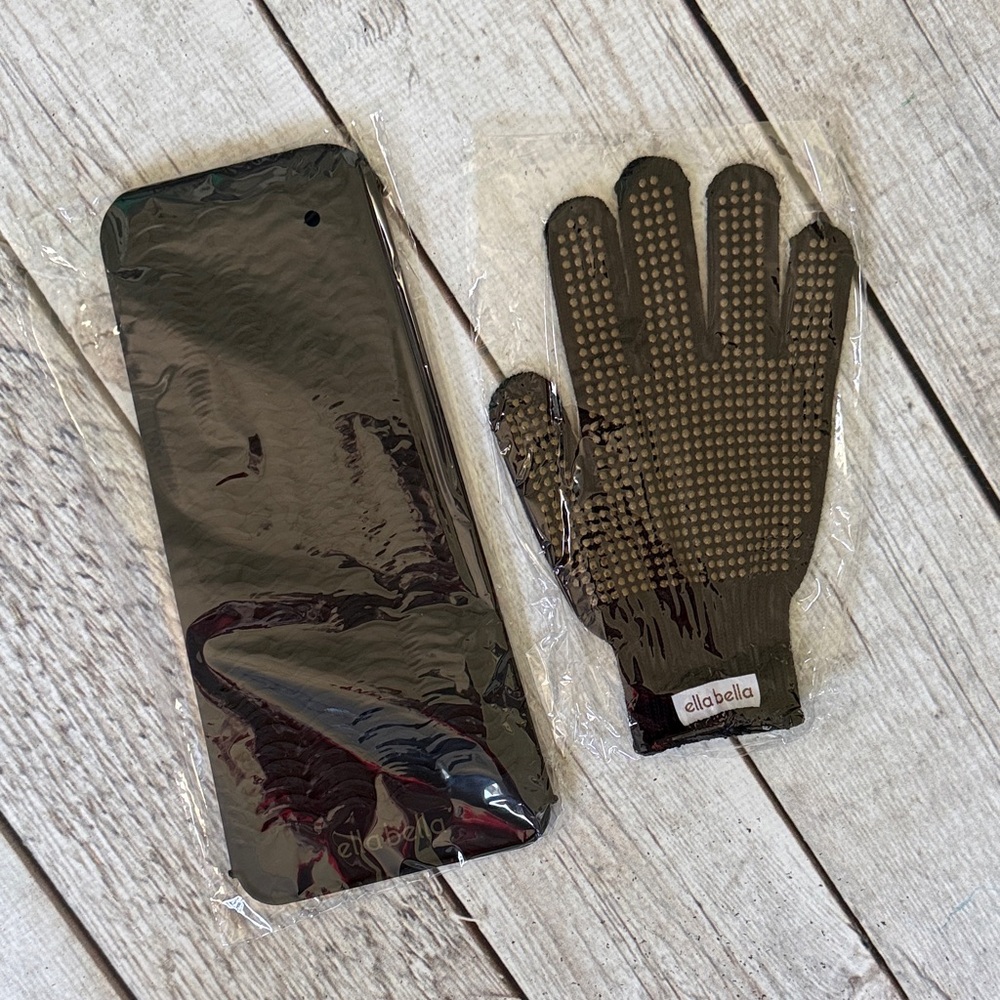 💈NWT Ella Bella Black Heat-Resistant Glove and Mat for Hair Tools💈